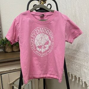 Harley-Davidson Kids Pink Skull Tee